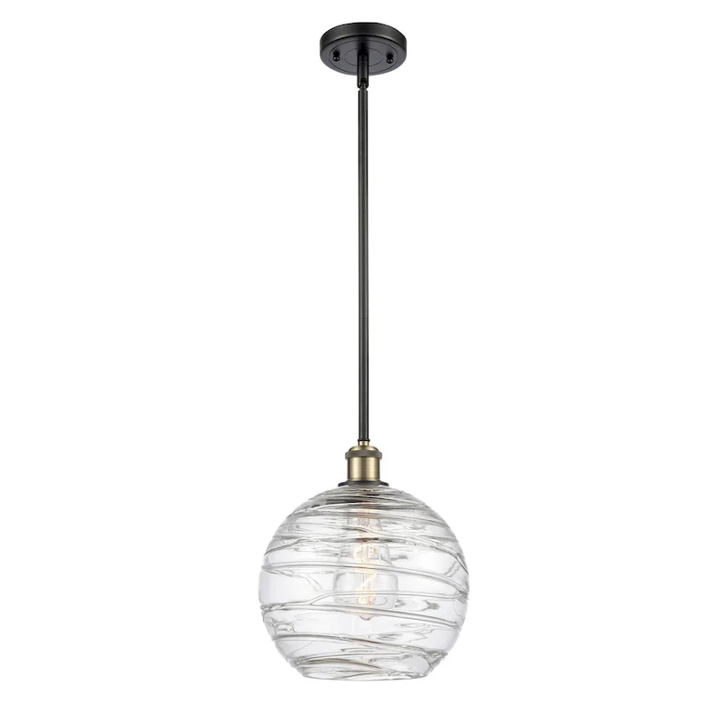 Innovations Lighting Athens Deco Swirl - 1 Light 10  Stem Hung Mini Pendant