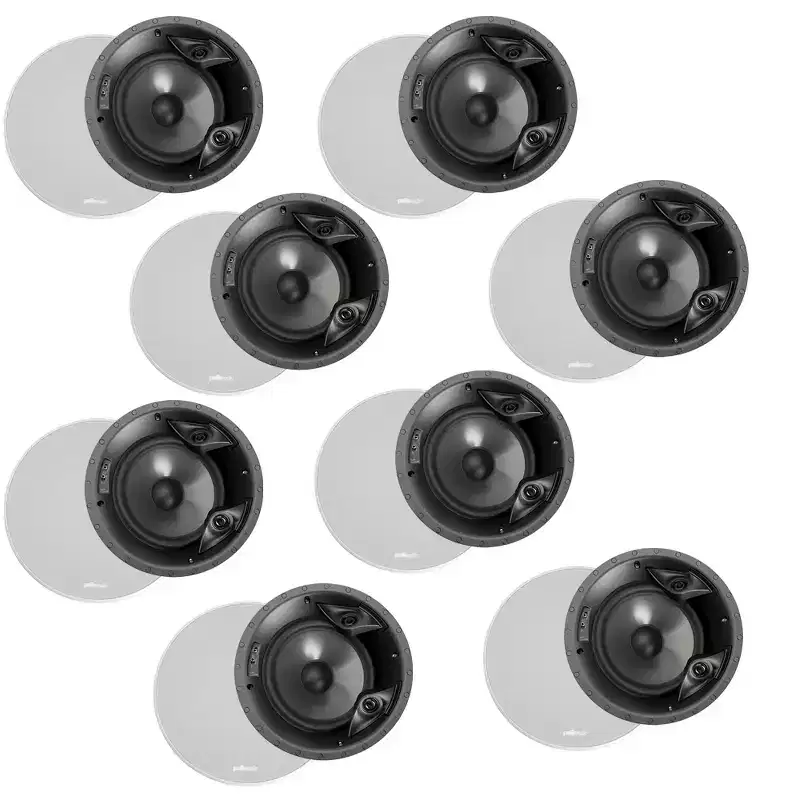 Polk Audio 80F/X-RT Vanishing 8 In Ceiling Speakers - 8 Pack (White)