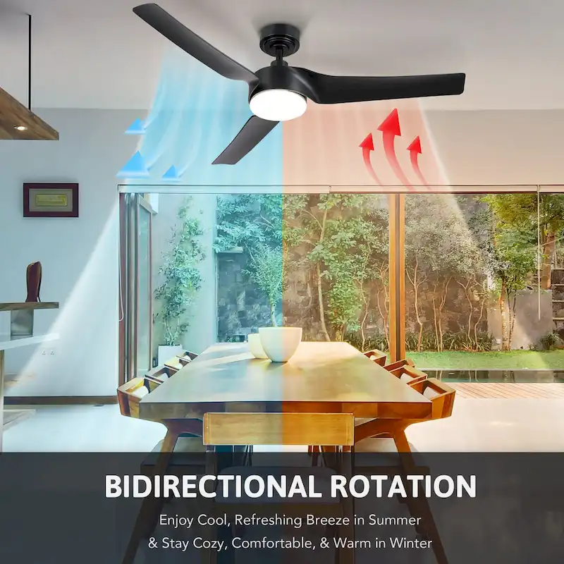 Modern 52  Smart Ceiling Fan with Dimmable Light Kit & Remote