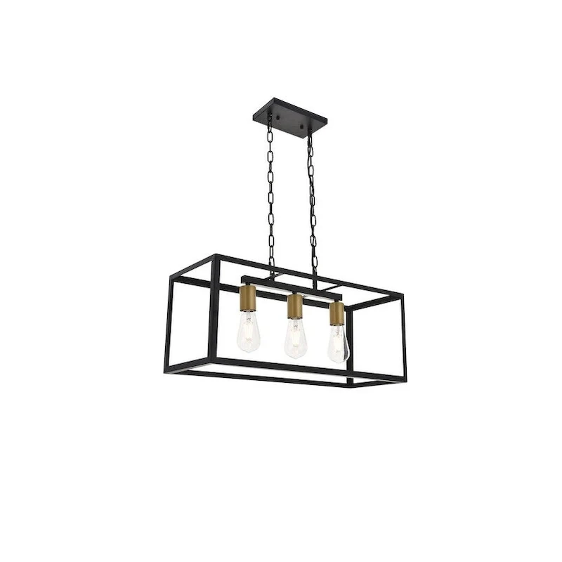 Resolute 3 light black Pendant