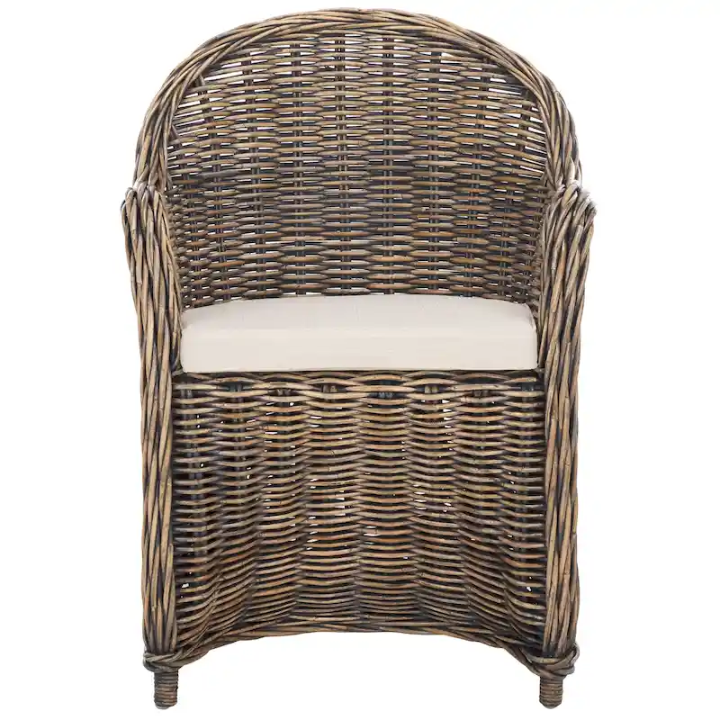 SAFAVIEH Sinja Yellow Rattan Club Chair - 24 x 26 x 35 - 24Wx26Dx35H