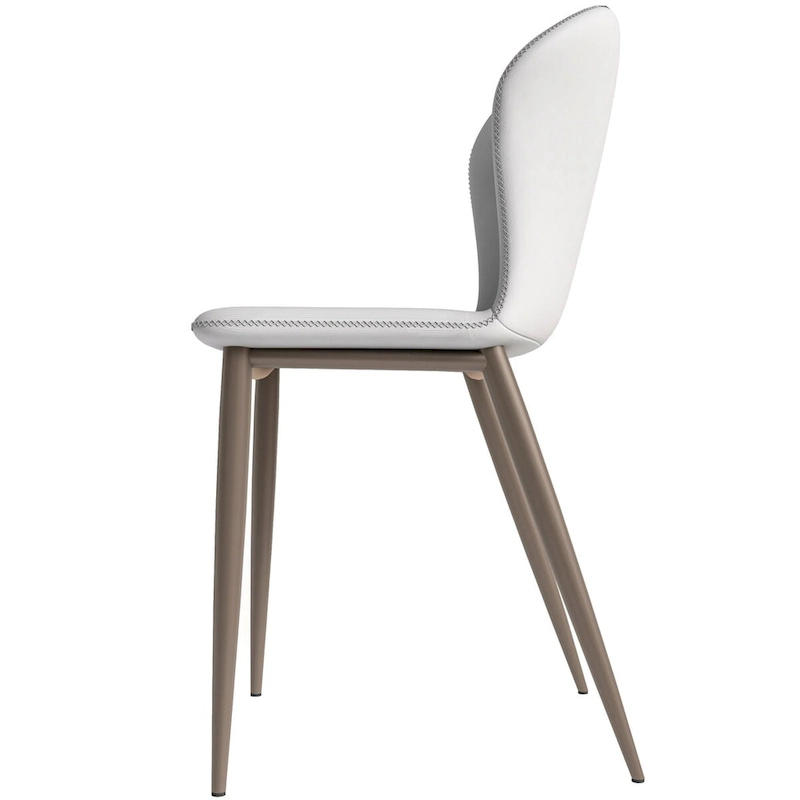 Mosaic Modern Upholstered Fabric Dining Chair with Metal Legs by LeisureMod
