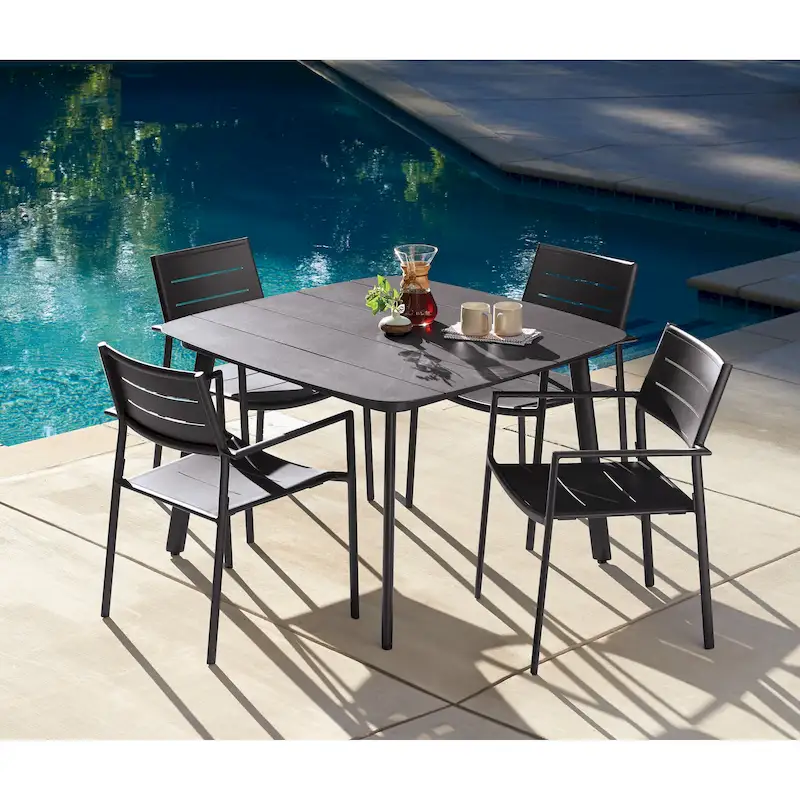 Eila 5-piece Carbon Patio Dining Table Set by Havenside Home