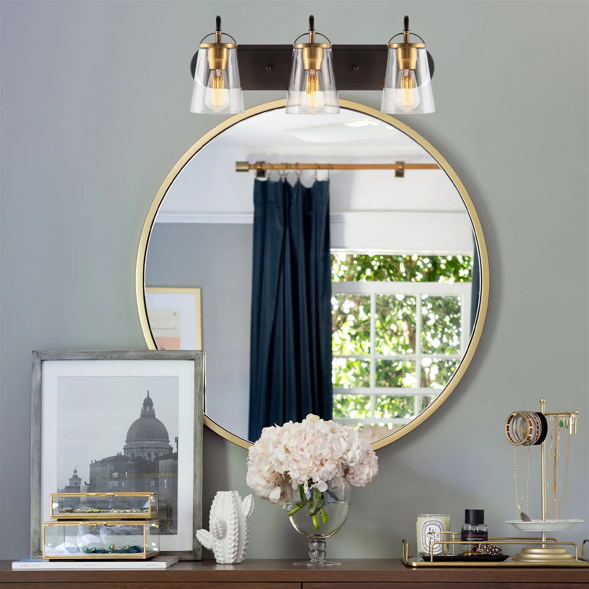 Voltaire 24 Modern Farmhouse 3-Light Vanity / Bathroom Light