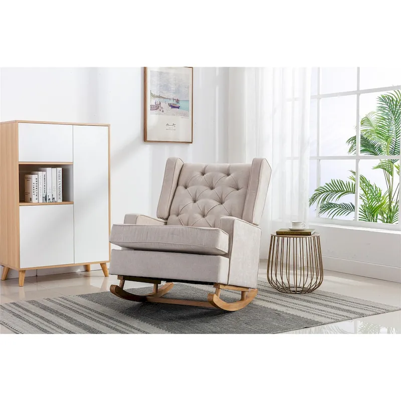 Modern 33.8 Tufted Rocking Chair