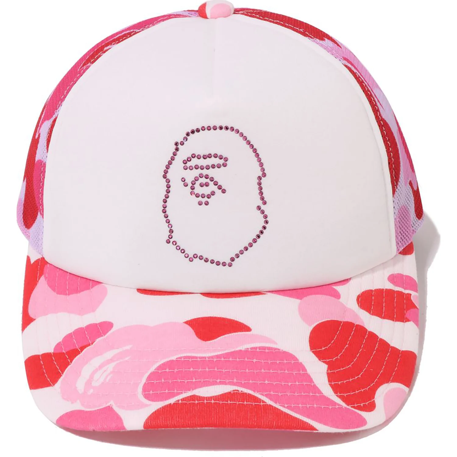 ABC CAMO CRYSTAL STONE MESH CAP LADIES