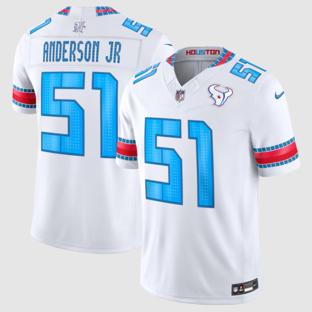 Houston Texans Will Anderson Jr. White 2026 Rivalries Collection Stitched Limited Jersey