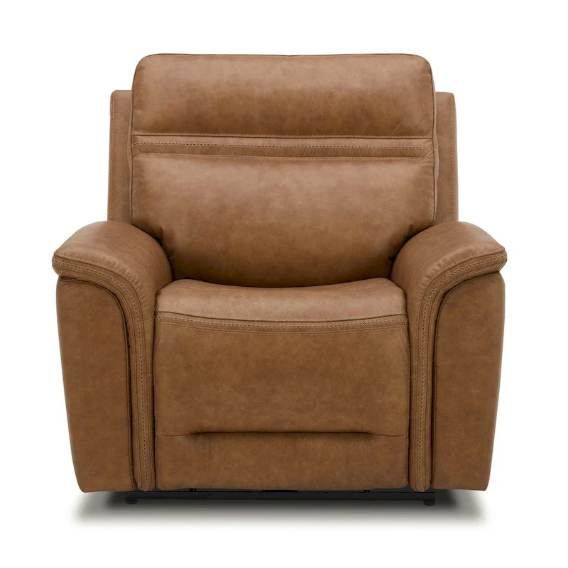 Cooper Leather Power Recliner - Camel