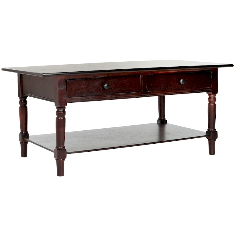 SAFAVIEH Bama Grey 2-Drawer Coffee Table - 41.7 W x 21.7 D x 18.5 H - 42Wx22Dx19H