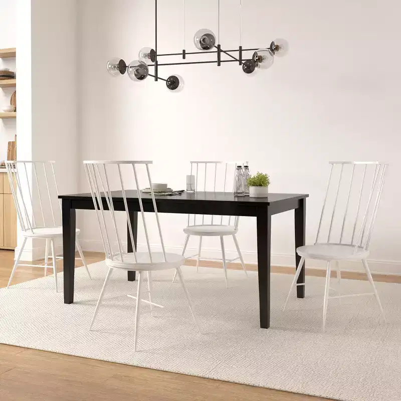 Salido Black Mixed Back Finish Dining Set - 5-Piece - iNSPIRE Q