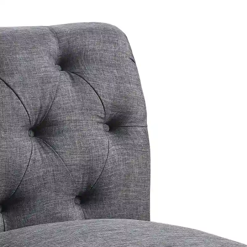 Rosevera LaGuardia Slipper Chair, Chesterfield, Armlesschair