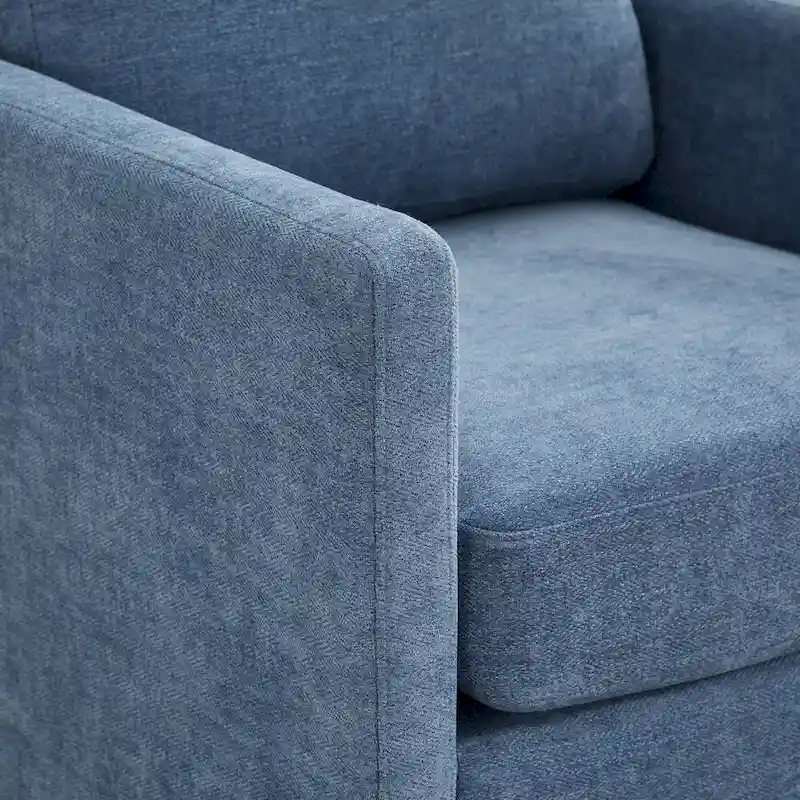 Square Upholstered Swivel Accent Chair