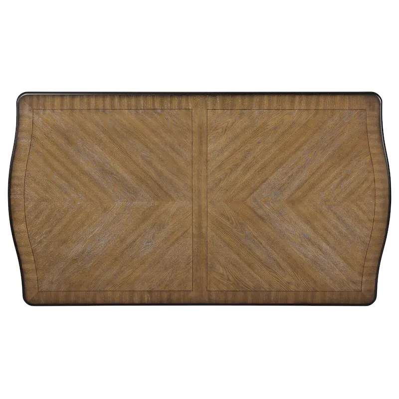 Roundhill Furniture Belleza French Country Dining Table, Antique White and Weathered Oak Finish