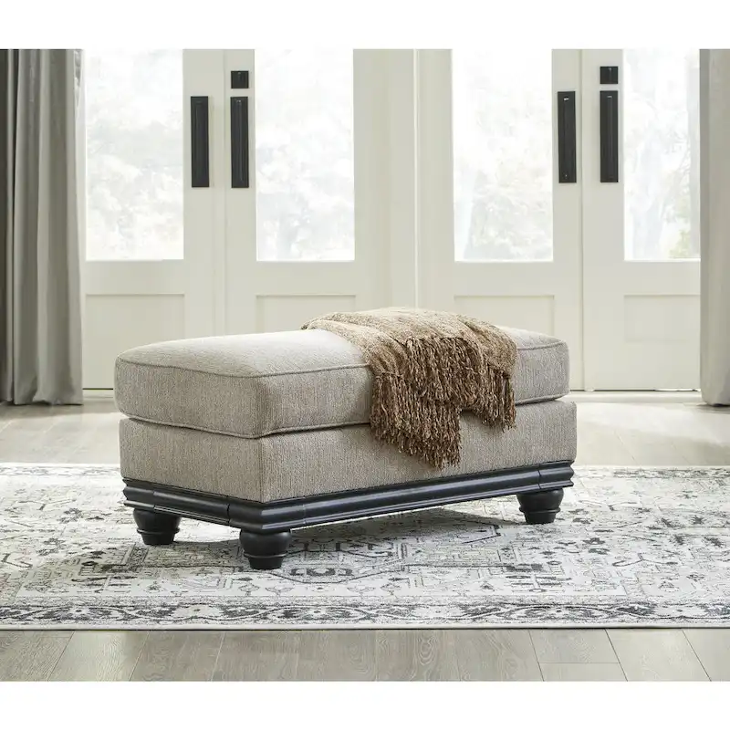 Elbiani Gray Ottoman