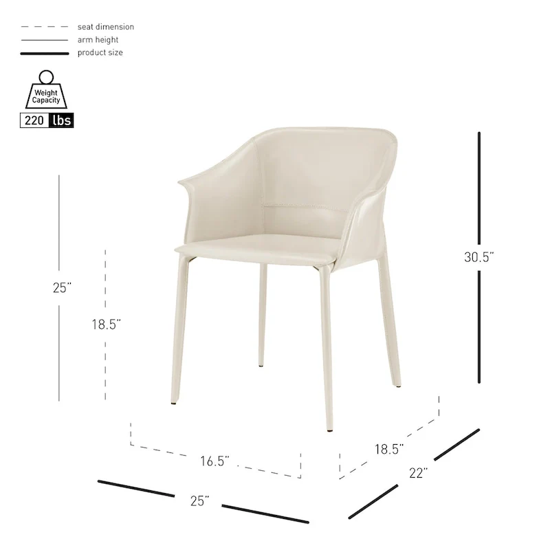Recycled PU Leather Dining Chair