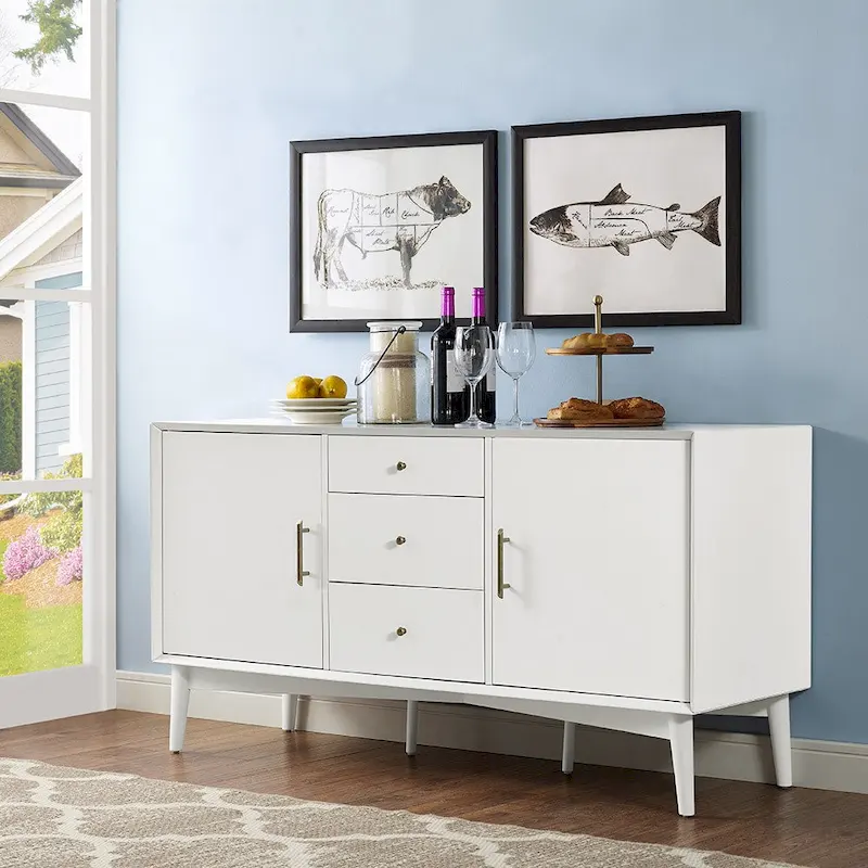 Landon White Finish Sideboard - 57W x 19D x 30H