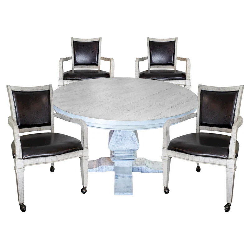 Montecito Dining and Poker Table Set - Driftwood