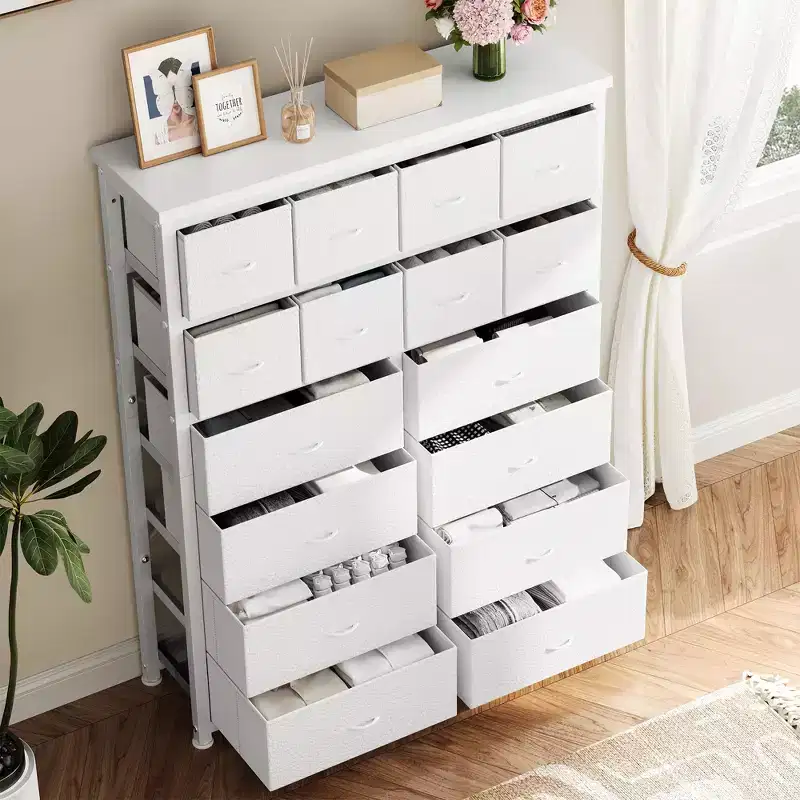 Dresser, 15 Drawers Tall Fabric Storage Tower Organizer Unit for Bedroom, Living Room