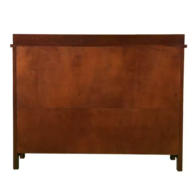 Camino Mission Faux Slate Sideboard And Display Curio - Brown - SEI