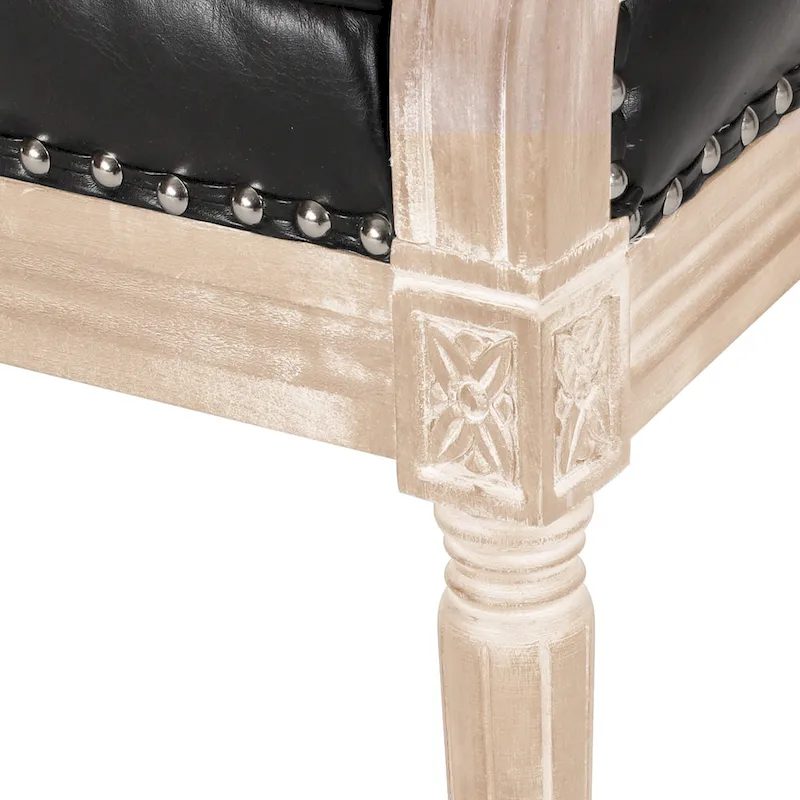 Button-Tufted Upholstered Loveseat with Scrolled Arms and Nailhead Trim