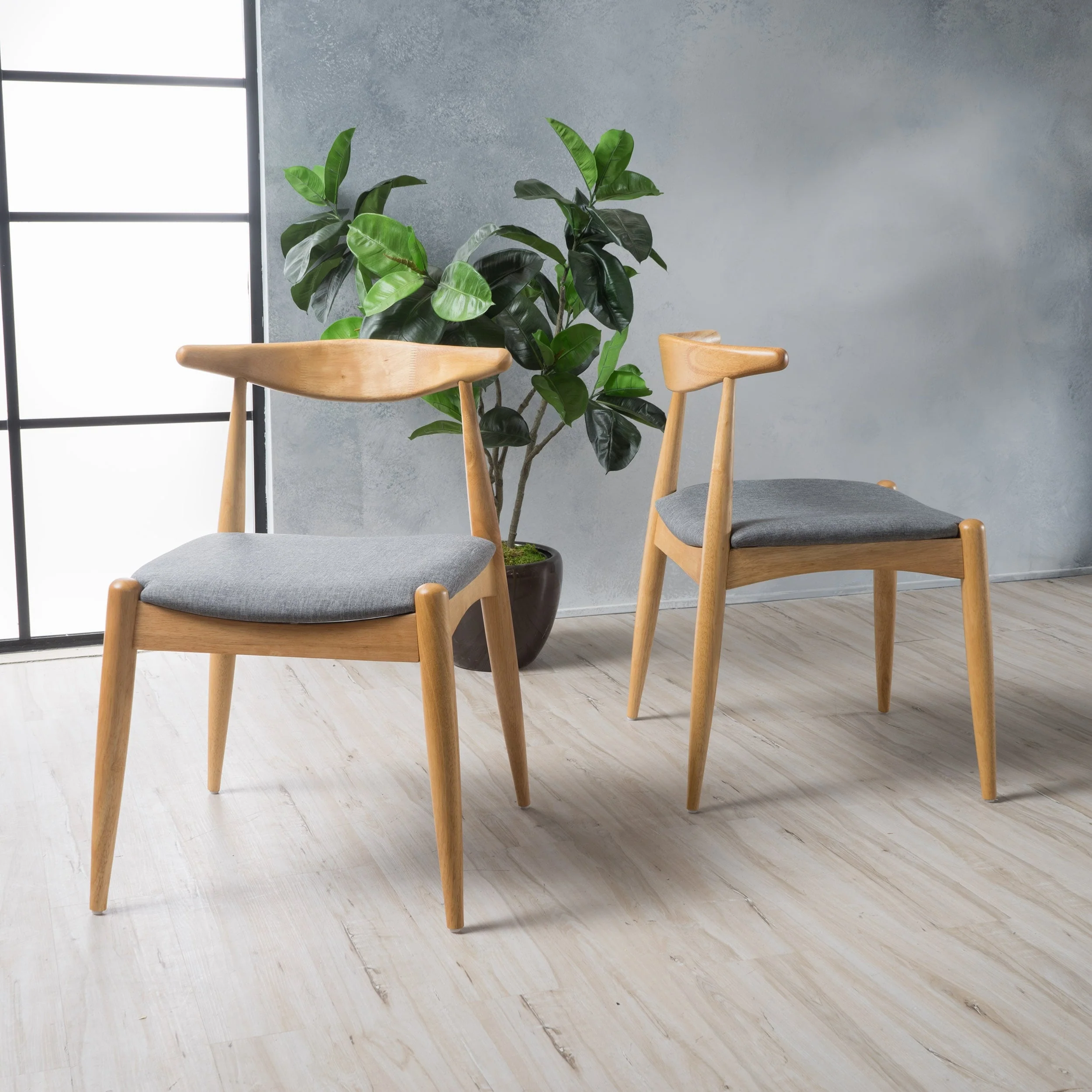 Francie Mid-Century Modern Dining Chairs (Set of 2) by Christopher Knight Home - 20.50 W x 20.25 L x 29.75 H