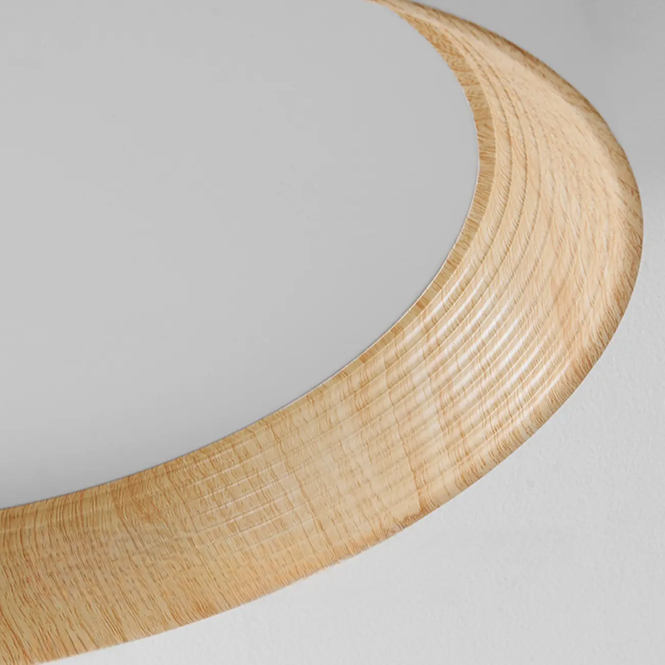 Walnut Round Flush Mount Ceiling Light