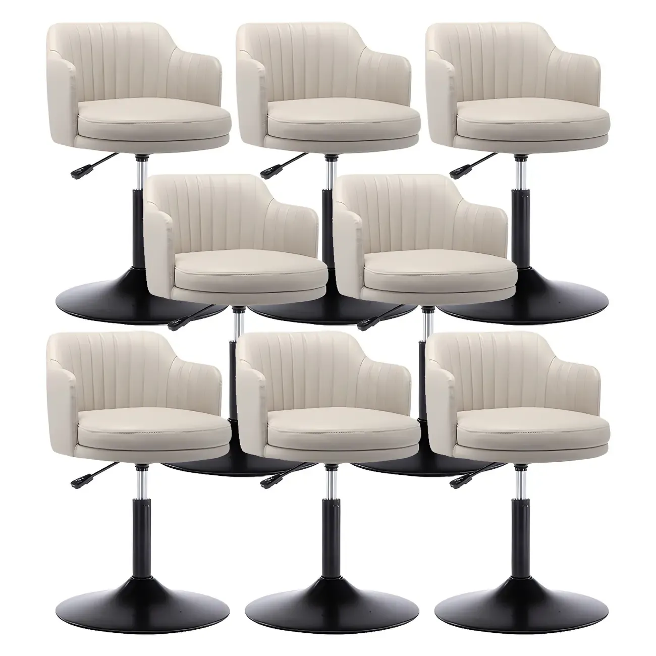 Modern Leather Armrests Swivel Adjustable Bar Stool