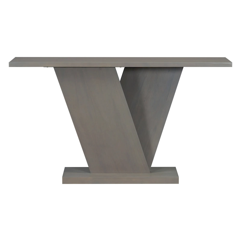 Christopher Knight Home - Mirod Elegant Console Table with Natural Wood Veneer and Sturdy V-Base Design