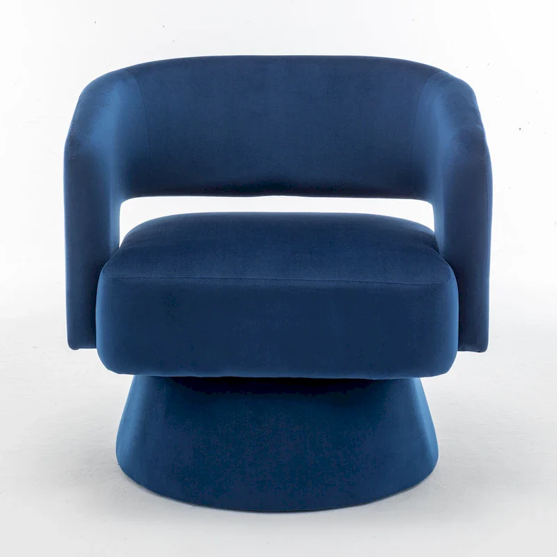 Velvet Swivel Barrel Chair