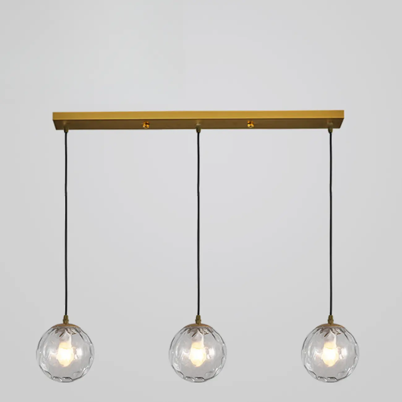 3 Lights Modern Glass Globe Island Pendant Light