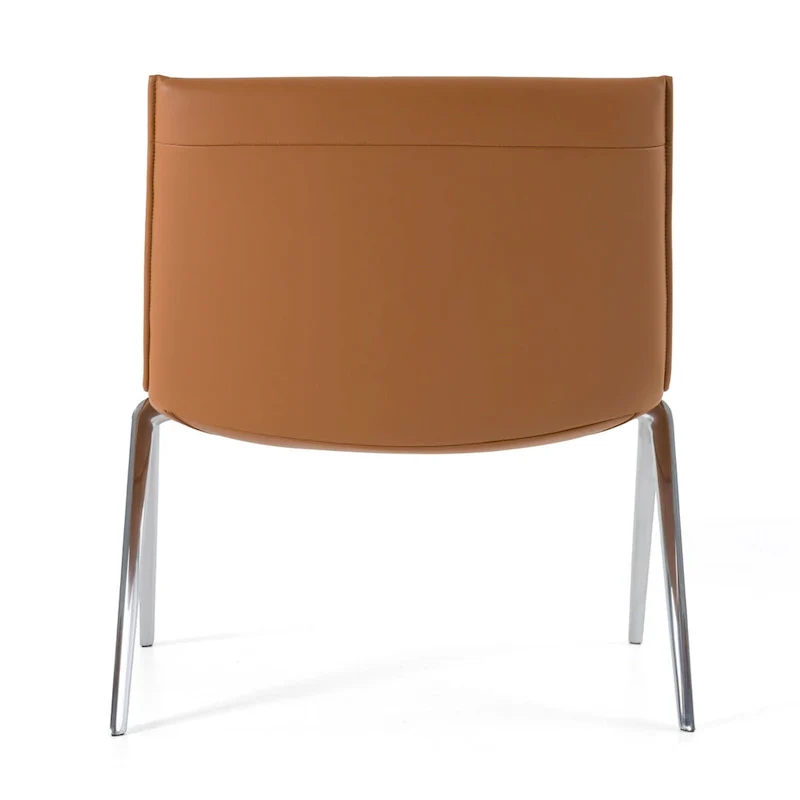 Modrest Cedric Modern Camel Vegan Leather Office Side Chair