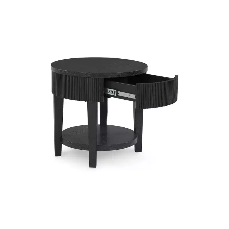 Signature Design by Ashley 1 Drawer Marstream End Table, Black