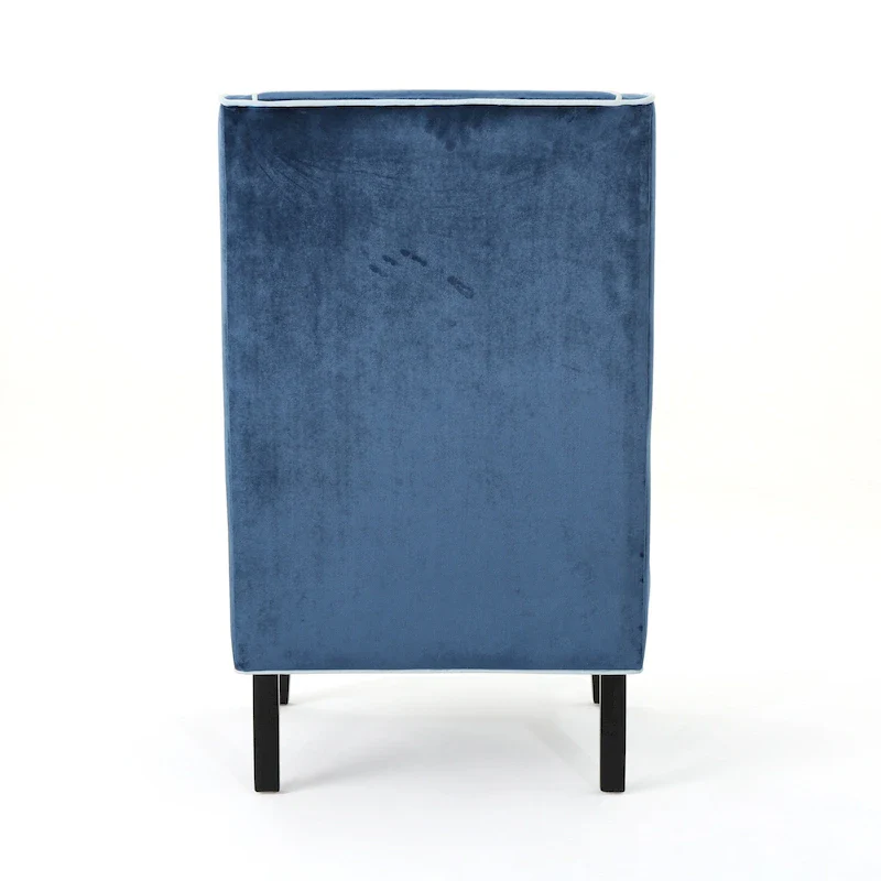 25.9 High Back Velvet Club Chair with Wide Backrest