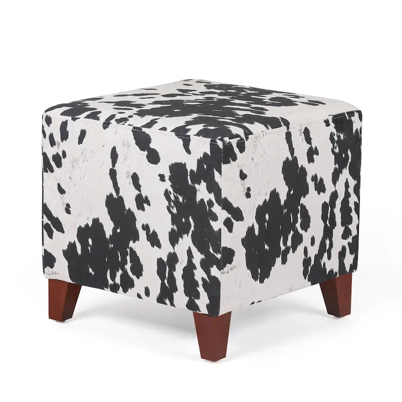 British Style Cube Ottoman Footstool