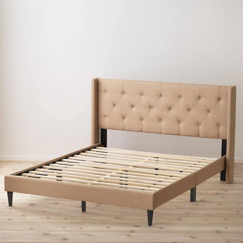 Brookside Isabelle Button Tufted Wingback Upholstered Bed