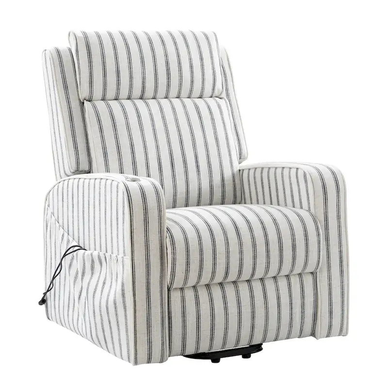 Darrell Modern Lift Assist Massage and Heating Power Recliner with Charing and Soild Wood Tray by