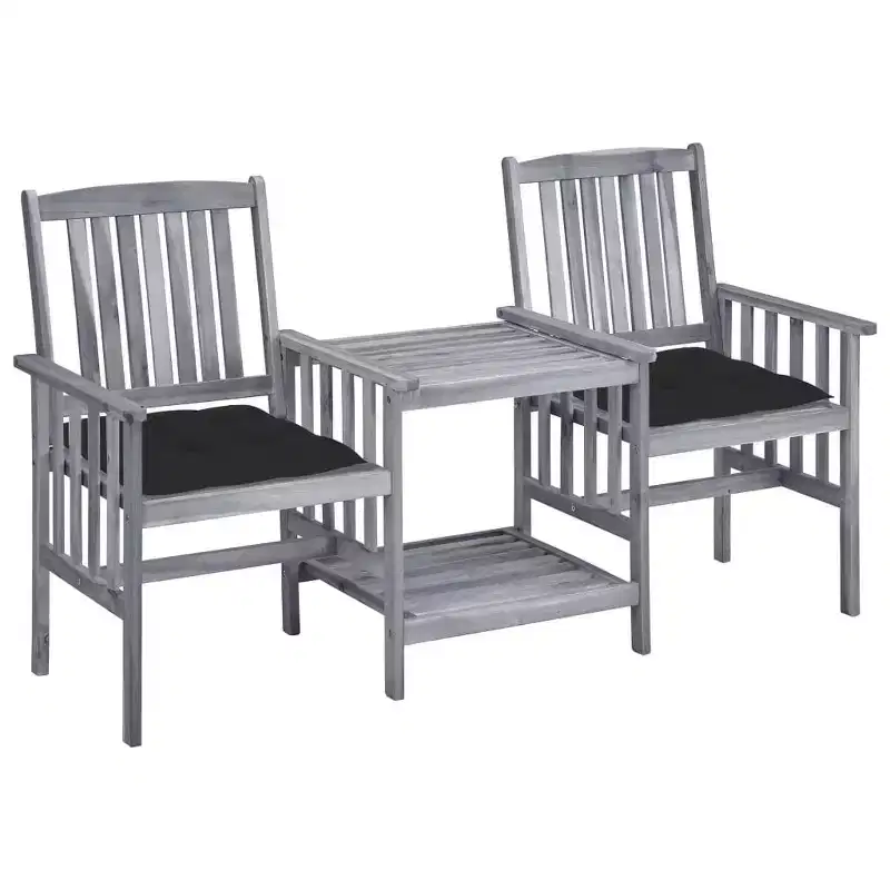 vidaXL Patio Chair With Tea Table