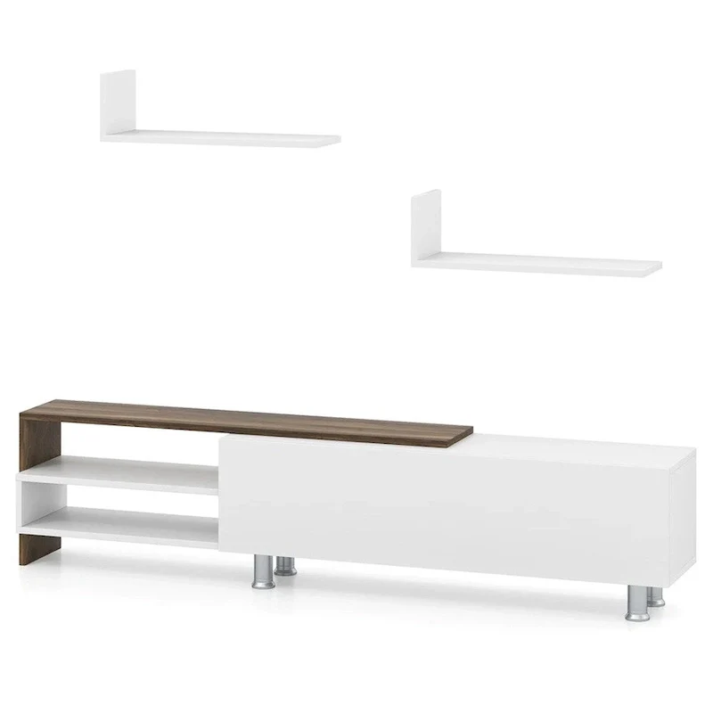 TV Stand Entertainment Center with Cabinet for TVs Up to 80 Inches, 73 Inches