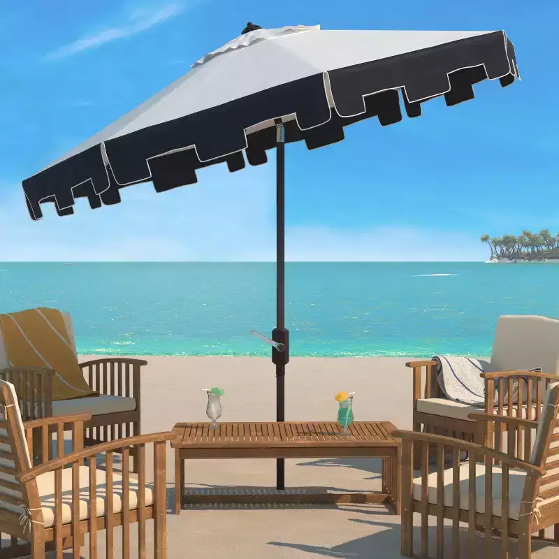 UV Resistant City Fashion 9Ft Auto Tilt Umbrella - PAT8005 - Safavieh