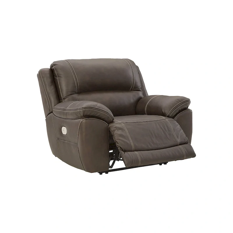 Power Zero-Wall Recliner, One-Touch Control, USB Port, Adjustable Headrest, Chocolate Faux Leather