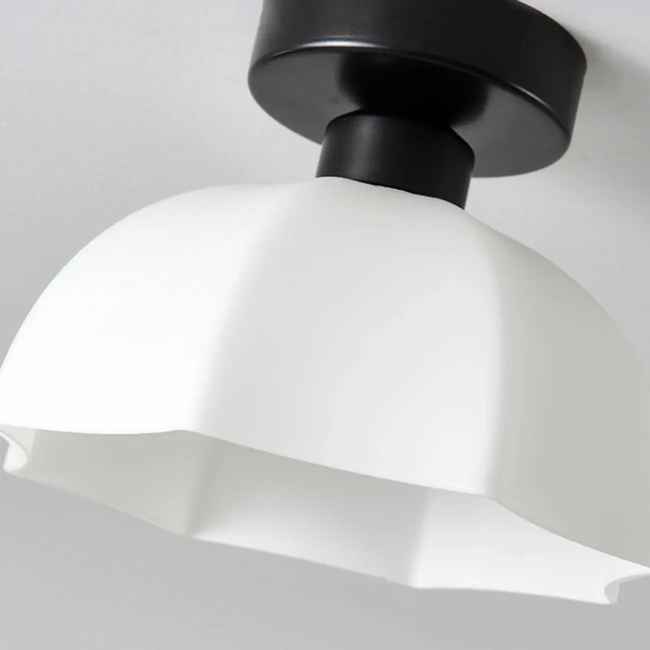 Modern Hallway Metal Rhombus Semi Flush Ceiling Light