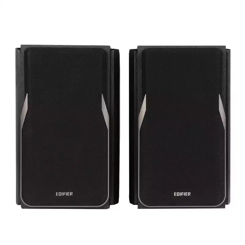 42-Watt-Continuous Bluetooth Professional R1380DB Powered Bookshelf Speaker Set with 4-In. Woofers, RCA/Optical, and Remote, Pair