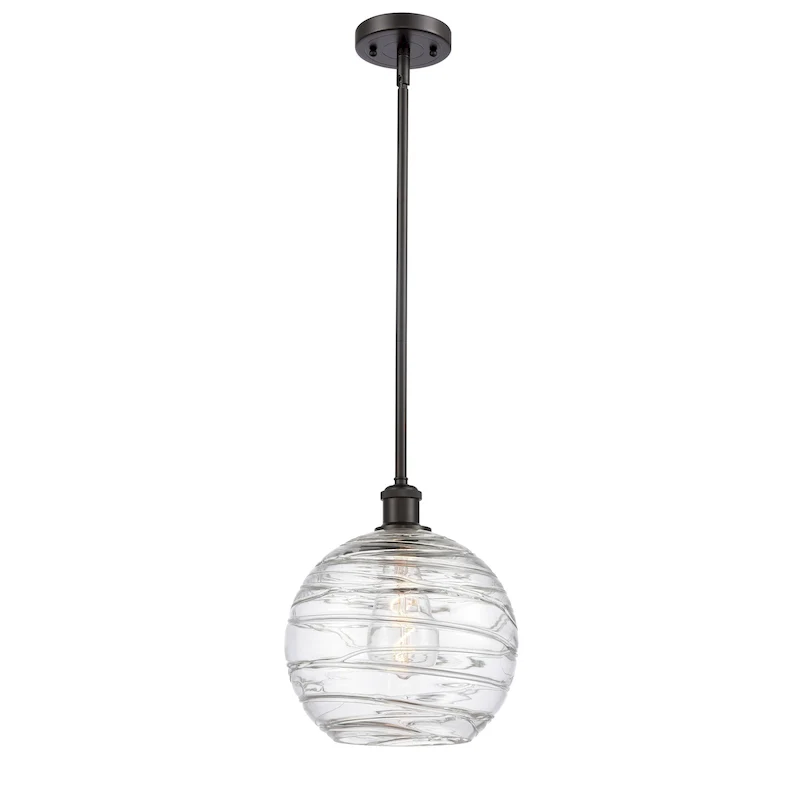 Innovations Lighting Athens Deco Swirl - 1 Light 10  Stem Hung Mini Pendant