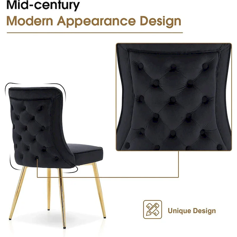 Tufted Button Back Room Chair Set of 2