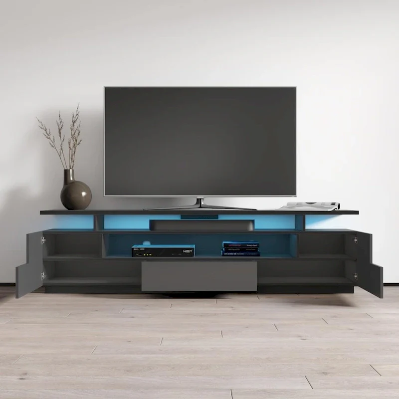 Strick & Bolton Sparkes 77-inch High Gloss TV Stand with LED Lights