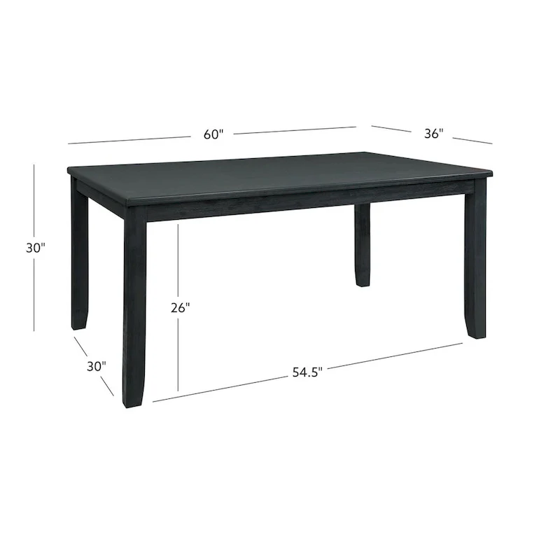 Greywash / Blackwash Farmhouse Dining Table, Seats 6