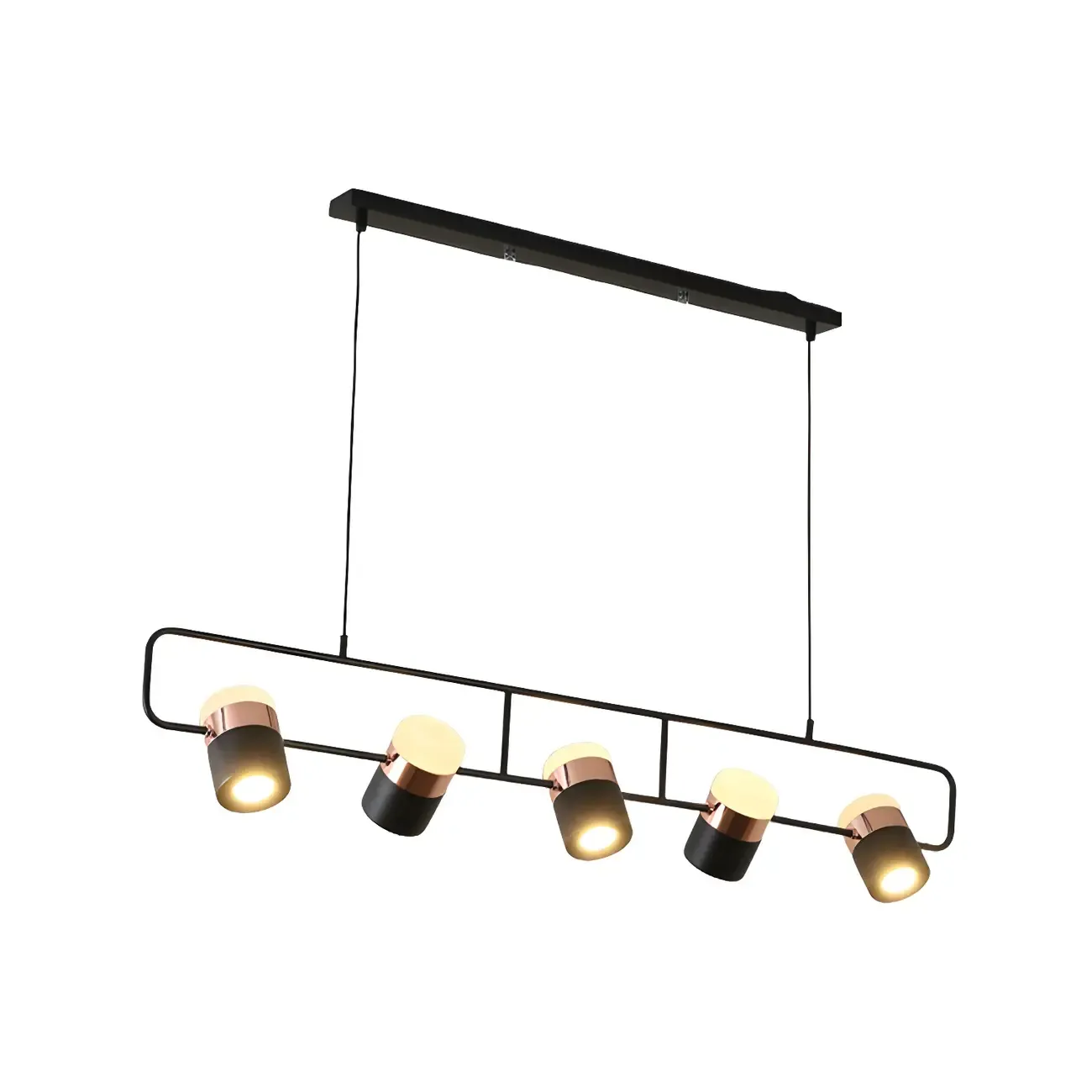Kitchen Modern Black Cylinder Pendant Light
