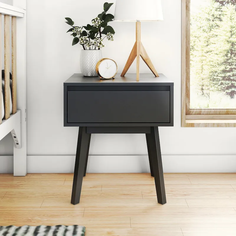 Max and Lily Scandinavian Nightstand with Drawer