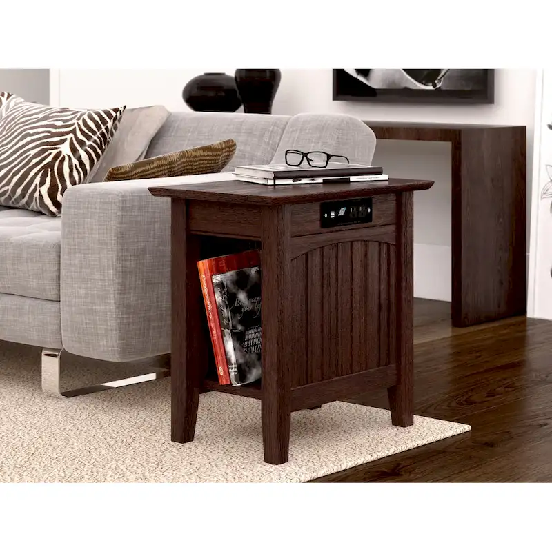 Nantucket Chair Side Table with Built-in Charger