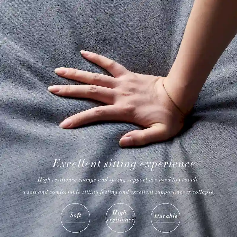 Modular Sectional Fabric Sofa (Beige)